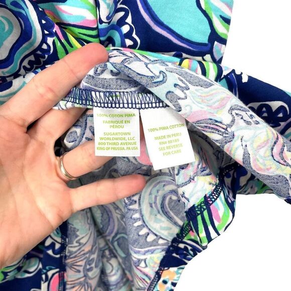Lilly Pulitzer Edna Swing Shift dress Sz S Hanging with Fronds Print - Picture 8 of 8